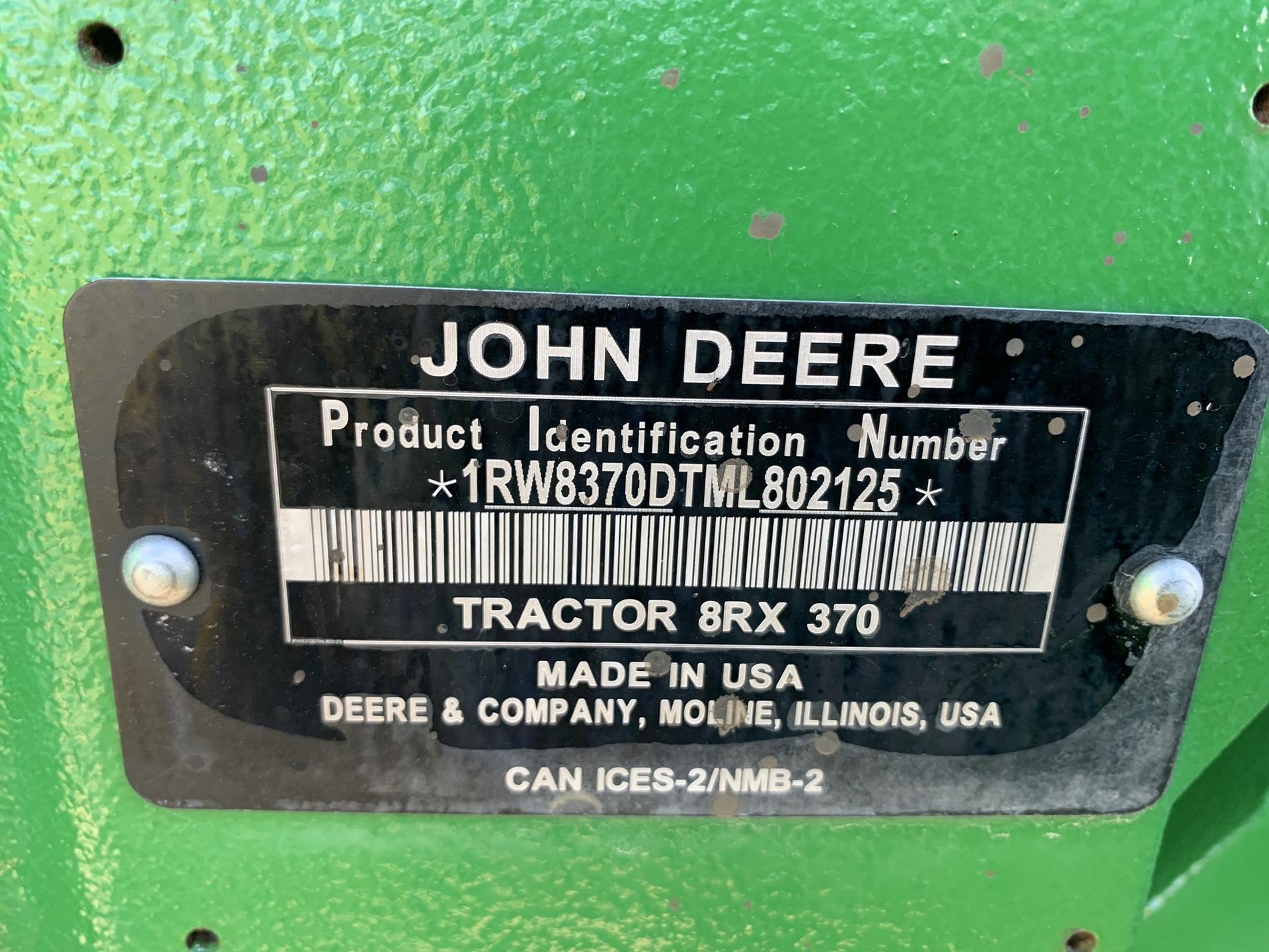 2021 John Deere 8RX 370 Image