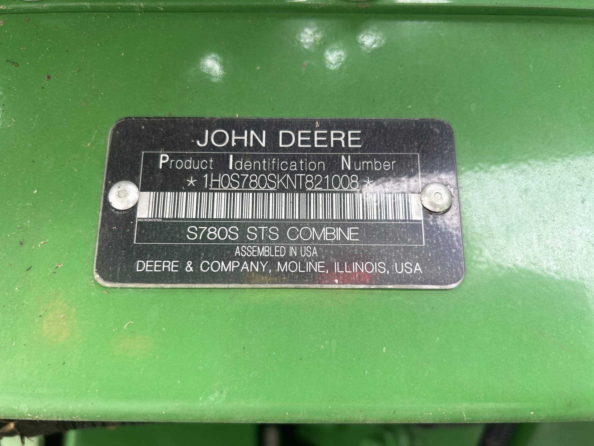 2022 John Deere S780