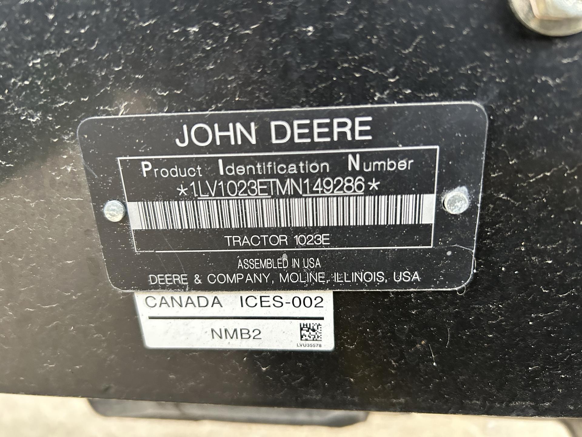 2022 John Deere 1023E Image