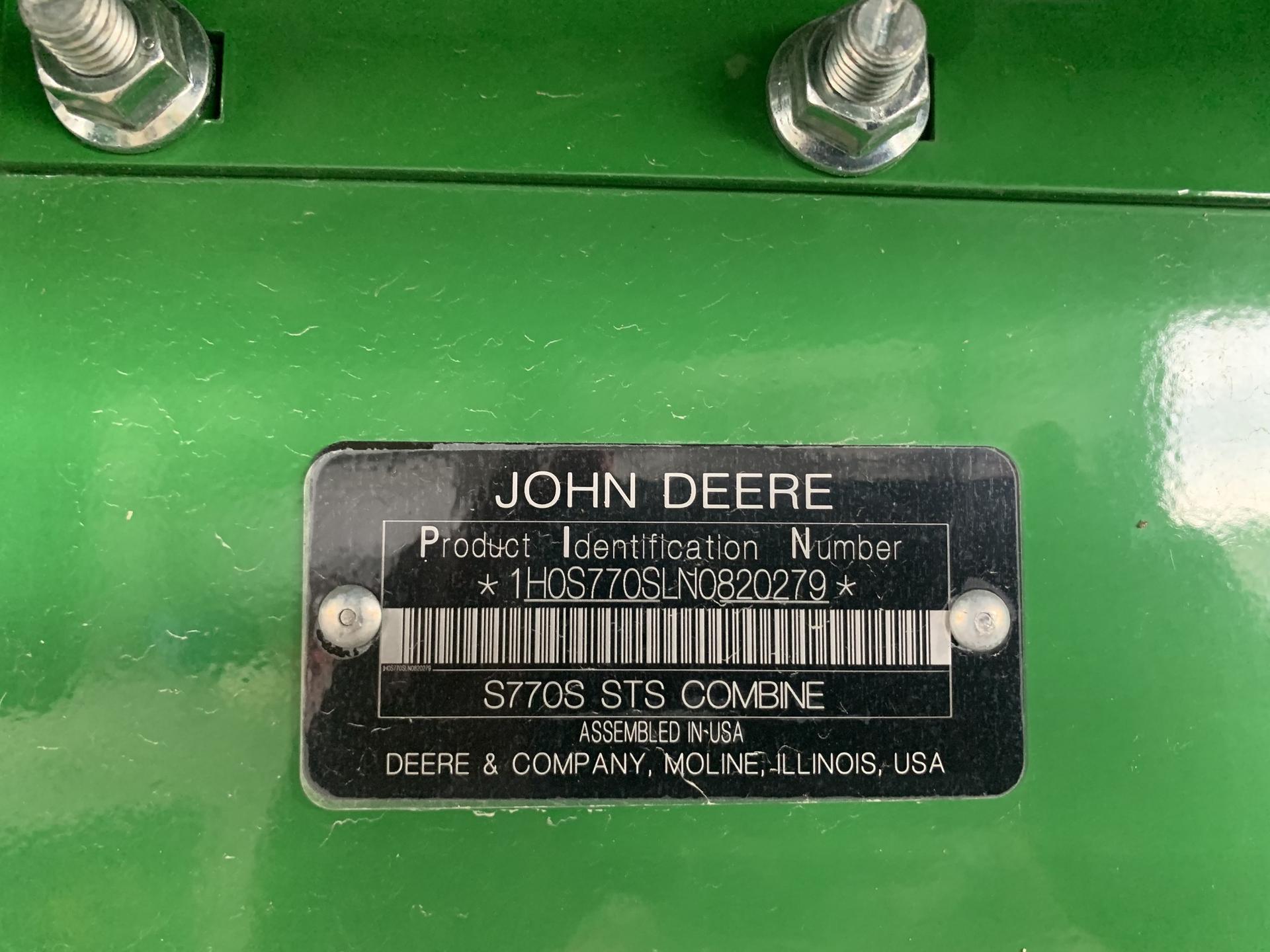 2022 John Deere S770