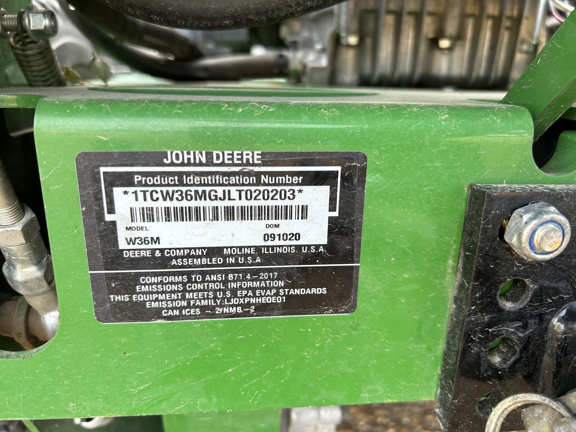 2020 John Deere W36M