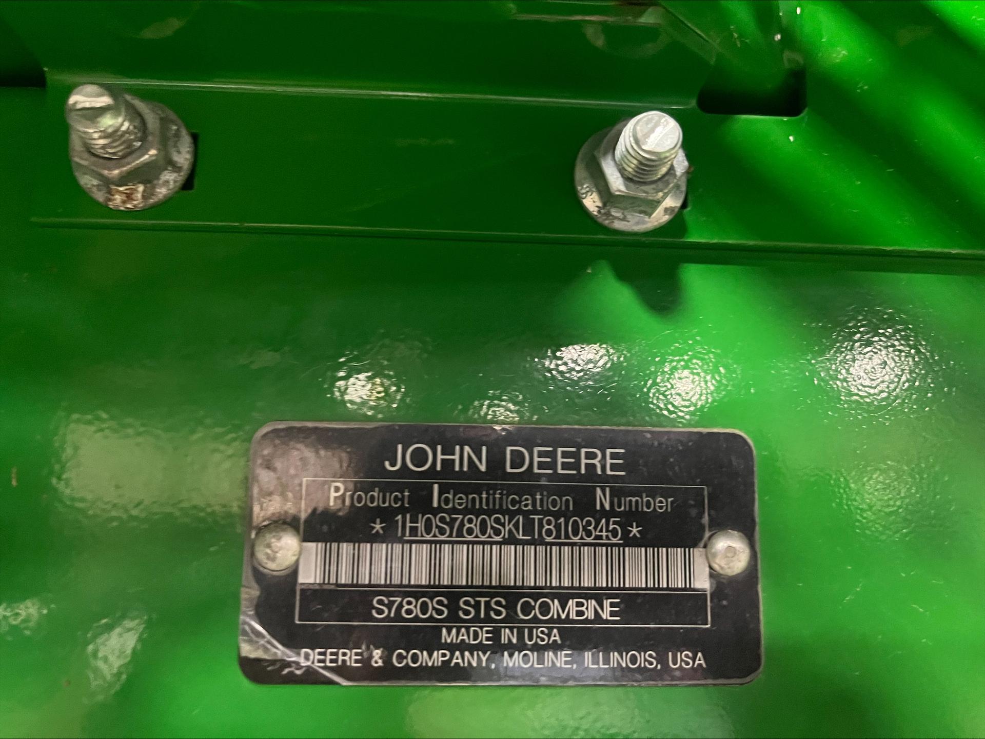 2020 John Deere S780 Image