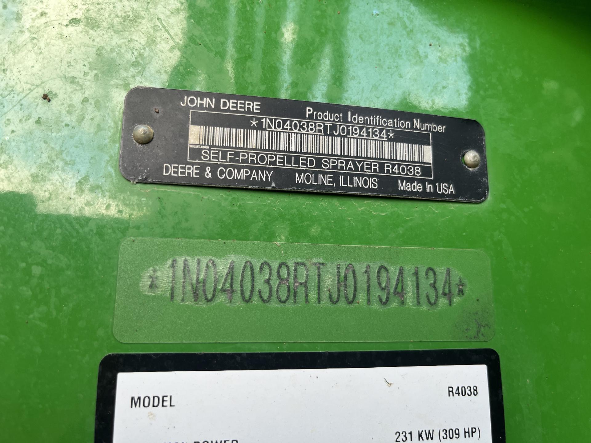 2018 John Deere R4038 Image