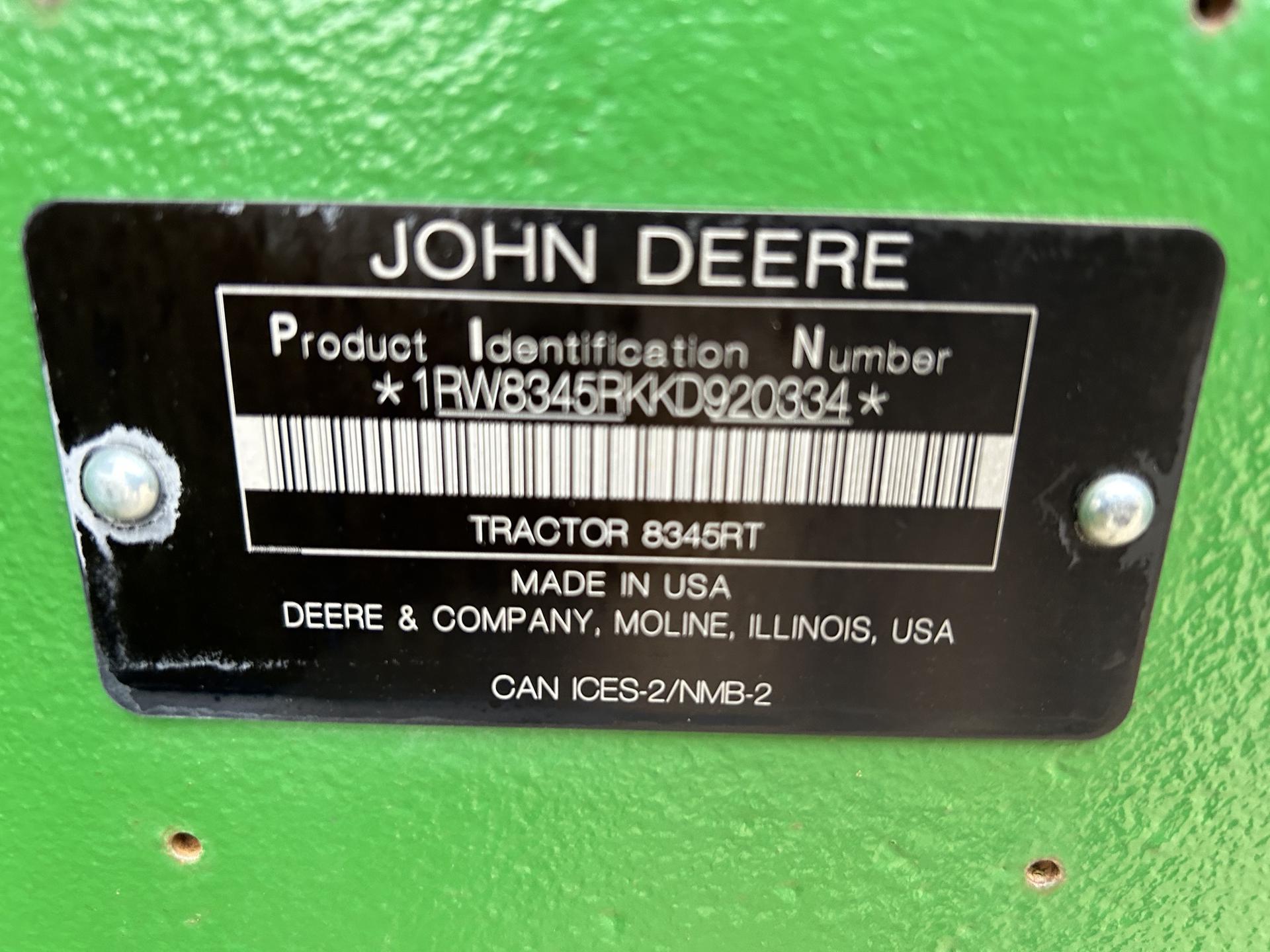 2019 John Deere 8345RT Image