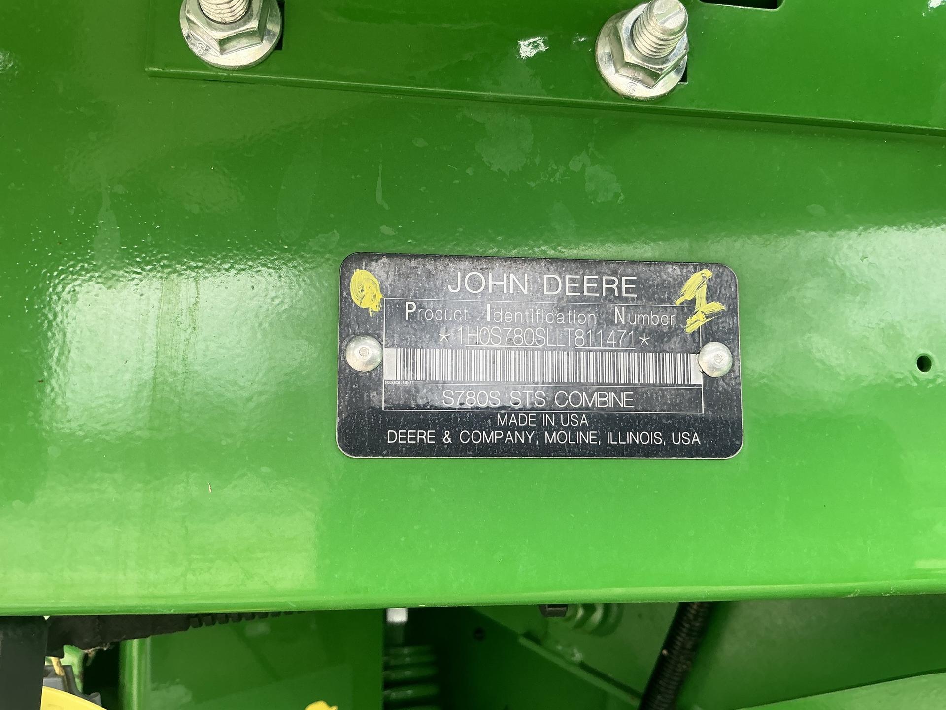 2020 John Deere S780 Image