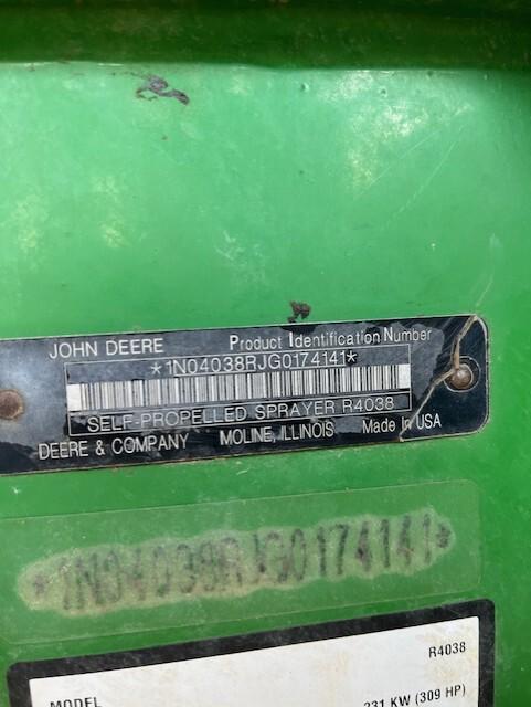 2017 John Deere R4038 Image